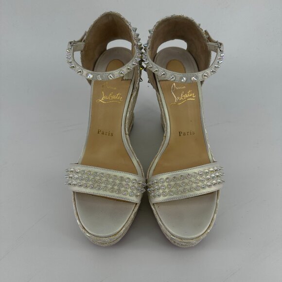 Louboutin Madmonica Leather with Iridescent Spikes - Size 39 - Picture 3 of 7